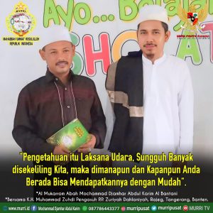 Bersama KH Muhammad Zuhdi PP Zuriyah Dahlaniyah Rajeg Tangerang